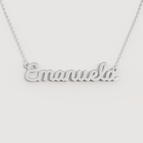 Collana nome donna acciaio - collana,