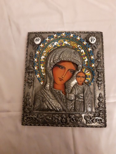 Icona rivestita con placca - icona, in
