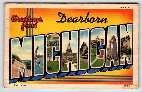Cartolina saluti dearborn - cartolina, da