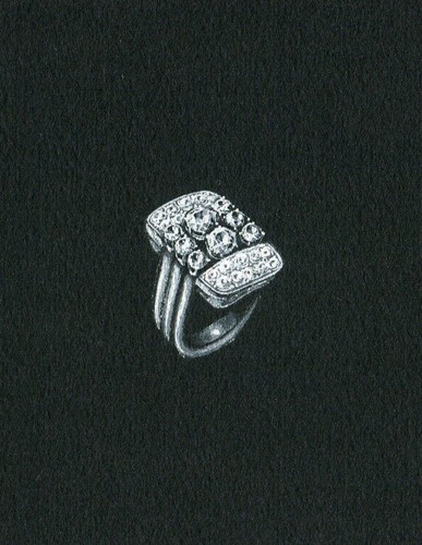 Anello con diamanti smeraldo