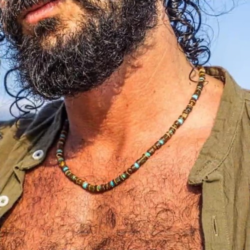 Handmade boho surfer necklace - surfer,