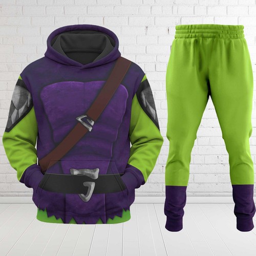 Costume mostro viola verde