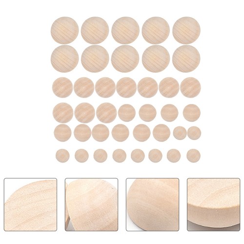 40pcs mezze palline legno - mezze,