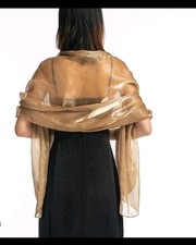 Stola organza oro caramello - oro,