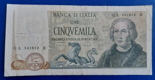 5000 lire colombo ii - lire,