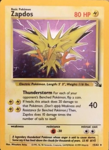 Zapdos pokemon - 15/62,