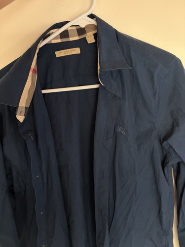 Camicia uomo burberry brit blu - camicia,