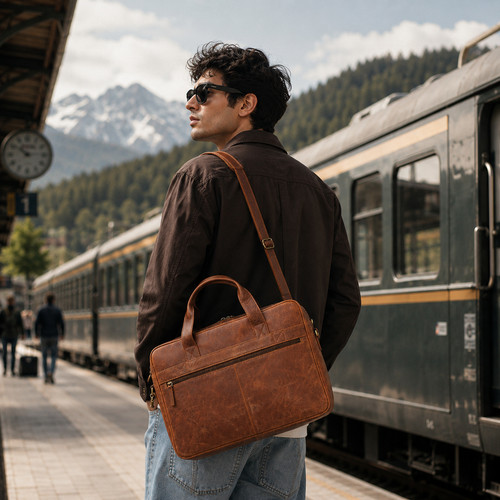 Valigetta messenger rustica - , in