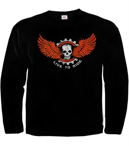 Maglietta biker skull - *,