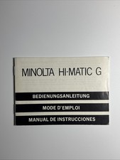 Minolta matic manuale di - minolta, hi-matic