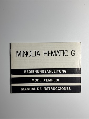 Minolta matic manuale - hi-matic,