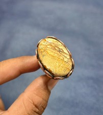 Anello diaspro quadro filo - , di
