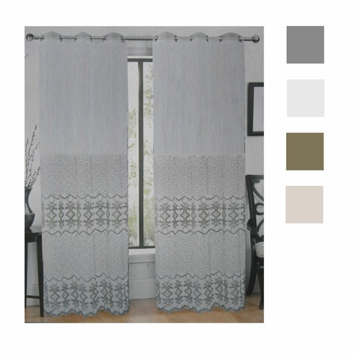 Tenda tulle ricamato natia - tenda,