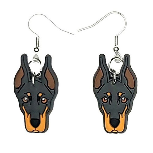 Orecchini doberman fatti - fatti, a