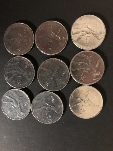 Collezione monete 50 - 50, lire