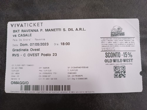 Biglietto ticket basket - biglietto, orasÍ