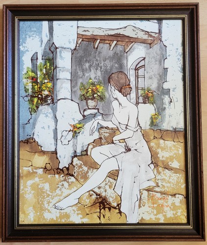 Tableau huile sur toile de - **,