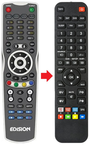 Telecomando adatto per - , edision