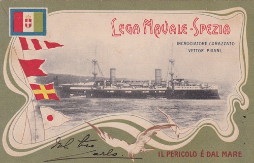 Cartolina marina militare - r.,