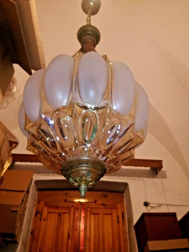 Antico lampadario legno - lampadario, in