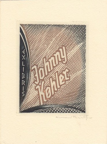 Exlibris bookplate radierung - exlibris,