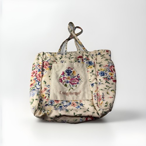 Longaberger flowers tote bag - longaberger,