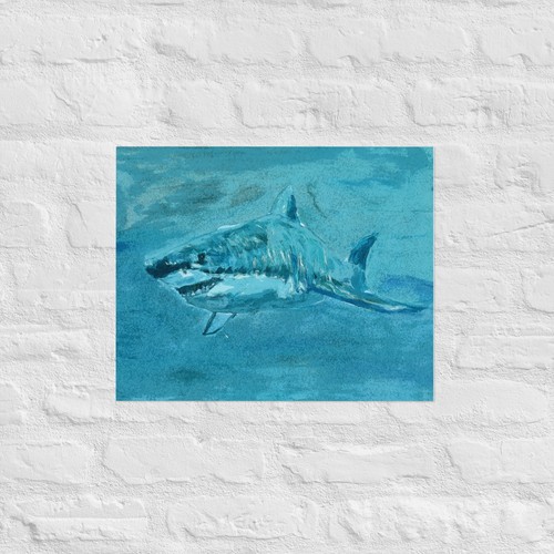 Quadro acrilico grande - , squalo