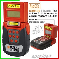 BLACK&DEKER BDM100★TELEMETRO Distanziometro ULTRASUONI con Puntatore LASER 0-90°