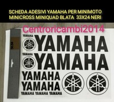 ADESIVI YAMAHA MINIMOTO MINICROSS  MINIQUAD BLATA  33X24 NERI AEROX BWS TMAX 