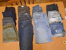 Lotto stock mercatino abbigliamento donna jeans leggins shorts USATO tg S/M 13pz