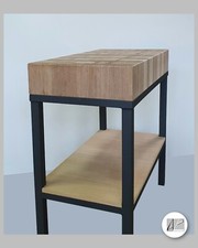 Ceppo da macellaio realizzato in legno lamellare di rovere e di frassino....