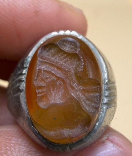 Anello corniola intaglio - corniola,