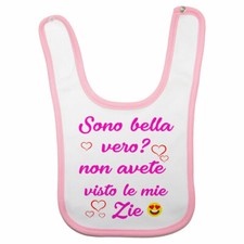 Bavaglino neonata sono bella