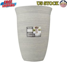 Vaso in resina tondo cemento