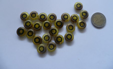 23 BOTTONI TIGRATI 4 FORI RESINA SENAPE NERO 23 x 1,5 CM CAMICIA ABITO SARTORIA