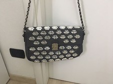 Borsa MIA BAG Grigia  In Pelle Con Tracolla E Bocche Applicate