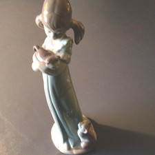 Figurina Lladro 5743 Non dimenticarti di me ragazza con gattini Spagna in pensione 1990