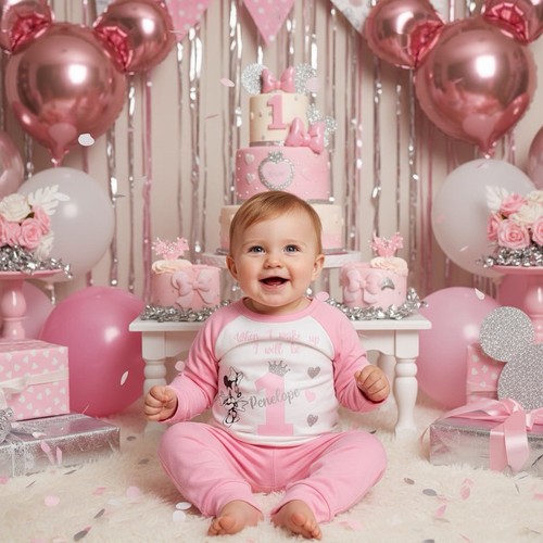 Pigiama rosa compleanno