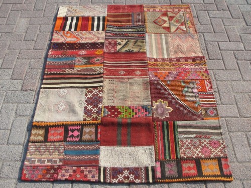 Tappeto kilim patchwork area