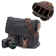 Borsa vintage tela DSLR SLR fotocamera borsa da viaggio tracolla messenger borse durevoli