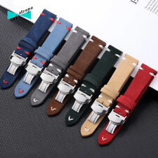 Cinturino orologio in pelle scamosciata fibbia deployante scamosciato 18 20 22mm