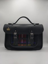 Borsa Cambridge in pelle/tartan mini borsa Inghilterra