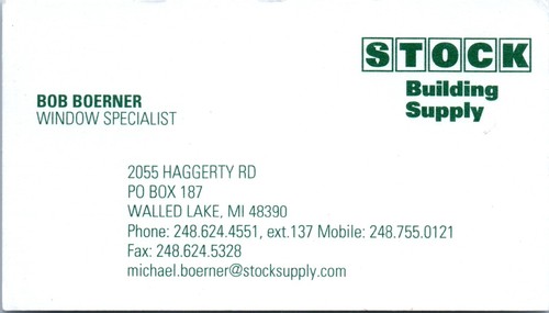 Bob boerner stock - bob, building