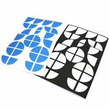 Set angoli emblema carbonio blu+bianco per BMW Serie M M1 1 F20 E90 E91 E92 E93 pacchetto 