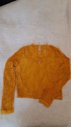 Maglia trasparente senape - ,