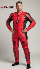 Deadpool Tuta Uomo Rossa Moto