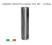 Lamiera zincata liscia piana a foglio 200X100 Cm  2x1 Mt N. 32 Spess. 0,25 mm