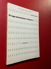 Sergio RICOSSA - PROGRAMMAZIONE LINEARE Ed. Boringhieri (1964) Libro STATISTICA
