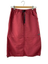 Gonna lunga in nylon Stussy S rossa tinta unita estiva da spiaggia casual