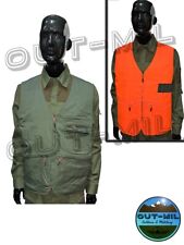 Gilet da caccia cinghiale Verde double face reversibile Arancio carniera posteri